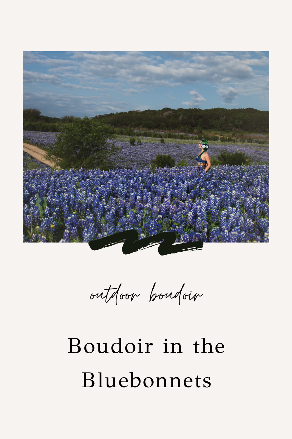Outdoor Boudoir in the bluebonnets with Inspire Boudoir Austin in austin Texas 